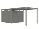 StarLine Metall Gerätehaus Modell Style 7,56 m² Spar-Set-1 Alu Grau