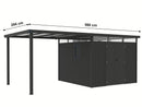 StarLine Metal Shed Model Style 7.56 m² Economy Set-1 Anthracite