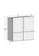 General Electric IO Mabe Big Door Kühlschrank 2ICO19JSPF 30, 168 cm, 1054 Liter Edelstahl Einbau