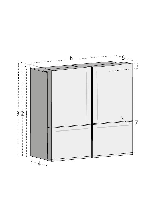 General Electric IO Mabe Big Door Kühlschrank 2ICO19JSPF 30, 168 cm, 1054 Liter Edelstahl Einbau