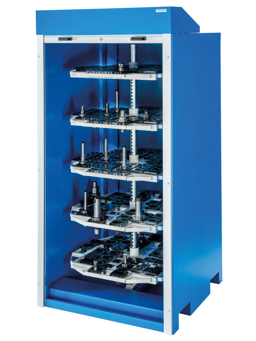 Bedrunka+Hirth RotaRex® CNC storage cabinet with manually lockable roller shutter
