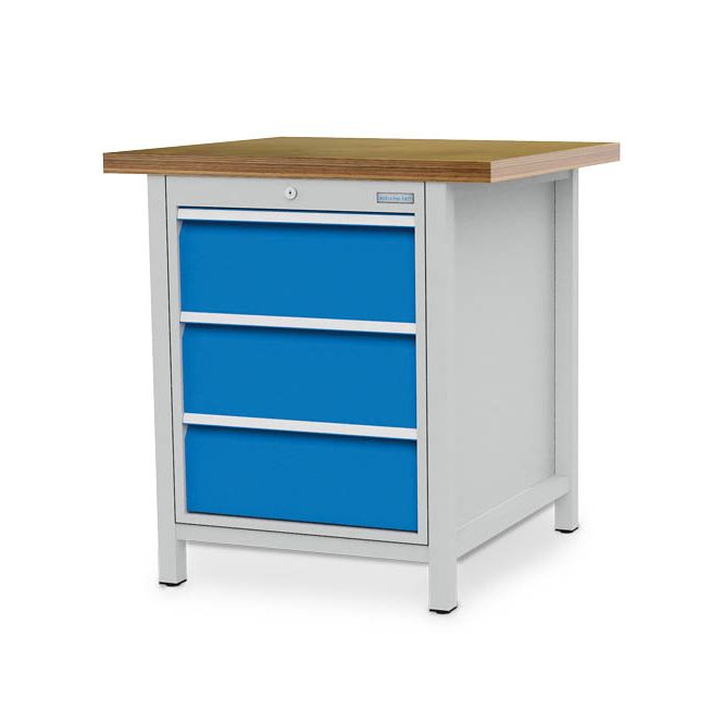 Bedrunka+Hirth Kastenwerkbank, Tiefe 750 mm, R 18-24, Schubladenanzahl: 3