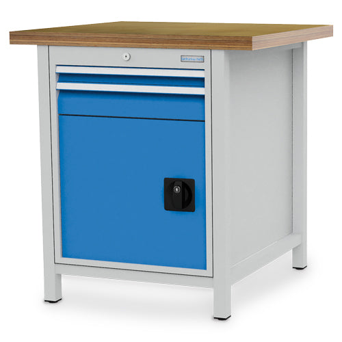 Bedrunka+Hirth cabinet workbench, depth 750 mm, R 18-24, number of drawers: 2, number of hinged doors: