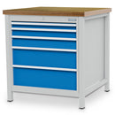Bedrunka+Hirth cabinet workbench, depth 750 mm, R 24-24, number of drawers: 5