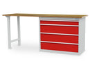 Bedrunka+Hirth modular workbench, depth 600 mm, R 36-16, number of drawers: 4