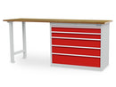 Bedrunka+Hirth modular workbench, depth 600 mm, R 36-16, number of drawers: 5
