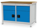 Bedrunka+Hirth cabinet workbench, depth 750 mm, R 18-24, number of drawers: 2, number of hinged doors: 2