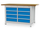 Bedrunka+Hirth cabinet workbench, depth 750 mm, R 18-24, number of drawers: 8