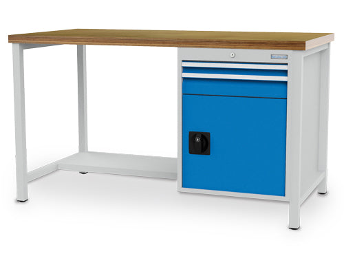 Bedrunka+Hirth cabinet workbench, depth 750 mm, R 18-24, number of drawers: 1, number of hinged doors: 1