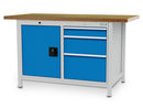Bedrunka+Hirth cabinet workbench, depth 750 mm, R 18-24, number of drawers: 3, number of hinged doors: 1