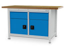 Bedrunka+Hirth cabinet workbench, depth 750 mm, R 18-24, number of drawers: 2, number of hinged doors: 2