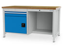Bedrunka+Hirth cabinet workbench, depth 750 mm, R 24-24, number of drawers: 2, number of hinged doors: 1