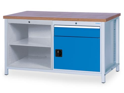 Établi à caisson Bedrunka+Hirth, profondeur 750 mm, R 24-24, nombre de tiroirs : 1