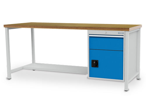 Bedrunka+Hirth cabinet workbench, depth 750 mm, R 18-24, number of drawers: 1, number of hinged doors: 1