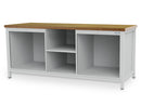 Bedrunka+Hirth box workbench depth 750 mm, R 24-24 with 2 x empty housing and central shelf with rear wall