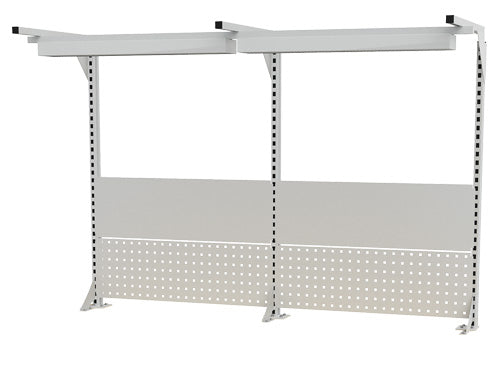 Bedrunka+Hirth Werkbankaufbau 2000 mm, Multi-Wand-Aufbau mit Beleuchtung, Loch- und Magnetwände
