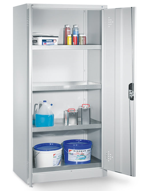 Bedrunka+Hirth Umweltschrank, 2 x Flügeltüren, 3x verstellbarer verzinkter Boden, 4x Kunststoffwanne