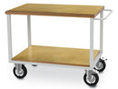Bedrunka+Hirth Fahrbarer Arbeitstisch, Tiefe 750 mm, 1x Fachboden Buche Multiplex