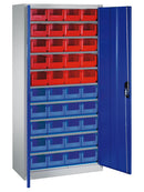 Bedrunka+Hirth cabinet with open-fronted storage and shelf boxes, 9x shelves