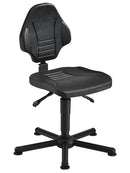 Bedrunka+Hirth swivel chair with floor glides, seat height 480 - 620 mm, load capacity 170 kg, seat: black PU