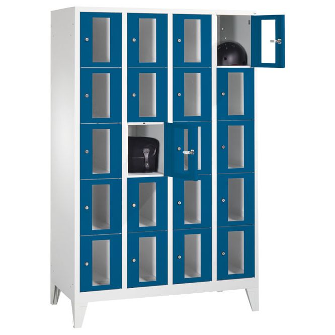 Bedrunka+Hirth Fächerschrank mit 150 mm hohe Füßen, 2 x 4 Abteile, Abteilbreite in mm: 300