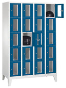 Armoire à compartiments Bedrunka+Hirth avec pieds de 150 mm de hauteur, 2 x 3 compartiments, largeur des compartiments en mm : 300