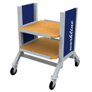 Bedrunka+Hirth workline mobile, extendable and height-adjustable, 2 shelves