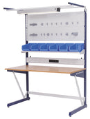 Bedrunka+Hirth workraster with multi-wall construction, 1x energy duct, 1x shelf, 2x perforated wall