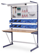 Bedrunka+Hirth workraster with multi-wall construction, 2x perforated wall, 2x shelf