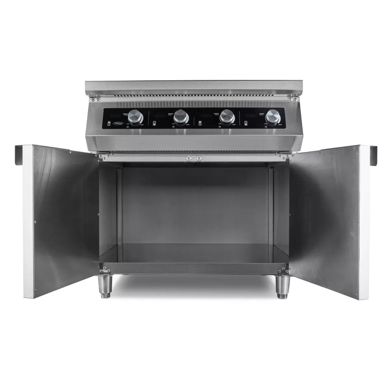 MAXIMA Gastro Cuisinière à induction - 4 feux - 70 cm de profondeur - avec support