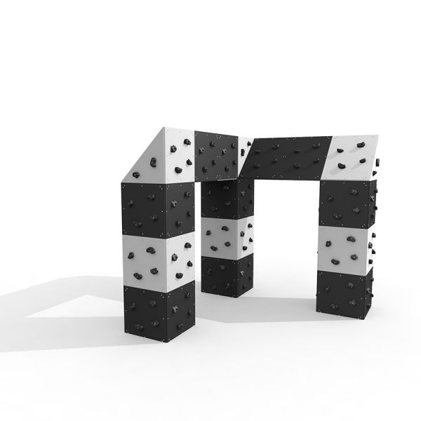 Aire de jeux en forme de cube avec structure d'escalade Lars Laj 