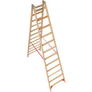 EUROLINE Ladders No. 10501/10502 Wooden Stepladder with Bucket Hook