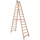 EUROLINE Ladders No. 10501/10502 Wooden Stepladder with Bucket Hook