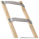 EUROLINE Ladders No. 11102 Wood / aluminum roofer's ladder