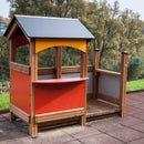 Lars Laj Häuschen mit Veranda Spielplatz