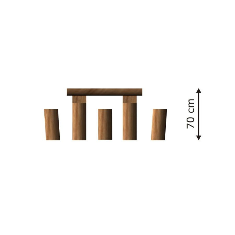Lars Laj Nature Tisch mit 4 Hocker Spielplatz