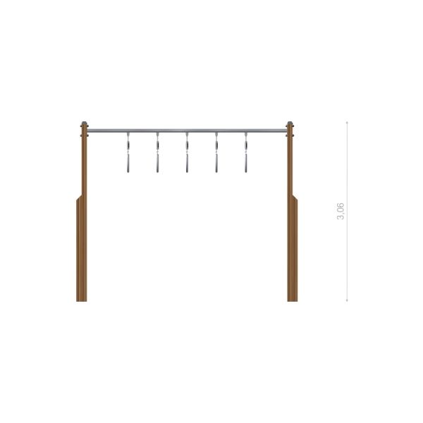 Lars Laj Horizontal Ladder with Climbing Rings Sports Equipment