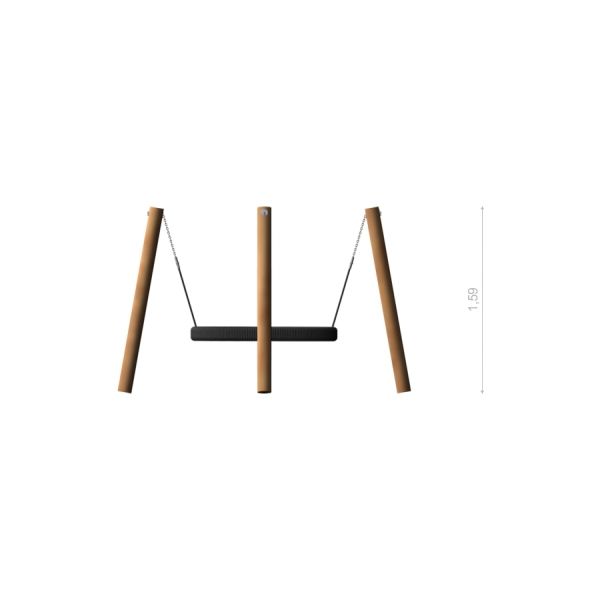 Lars Laj Robinia Swing 4 Posts (BNS 120 cm) Playground 