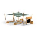 Lars Laj Outdoor Classroom With wooden benches, sunshade blackboard and planters Playground 