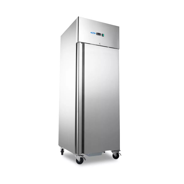 MAXIMA Gastro Gefrierschrank - 600 l - 3 Einstellbare Regale (2/1 GN) - auf Rädern - inkl. Regale