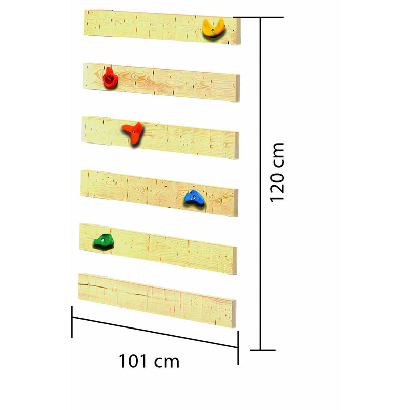 Akubi Kinderspielturm "Lotti" Satteldach SET naturbelassen mit Schiffsanbau oben, Anbau XL, Wellenrutsche blau, Kletterwand, Netzrampe DS-Kletter