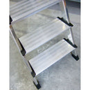 EUROLINE Ladders No. 20578 Aluminium folding step, double-sided access