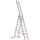 EUROLINE Ladders No. 207 Aluminium multi-purpose ladder, 3-section