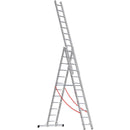 EUROLINE Ladders No. 207 Aluminium multi-purpose ladder, 3-section