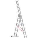 EUROLINE Ladders No. 207 Aluminium multi-purpose ladder, 3-section