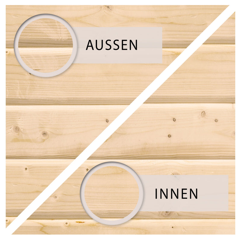Akubi Stelzenhaus "Fidel" SET naturbelassen mit Wellenrutsche 3m blau, Holzrampe