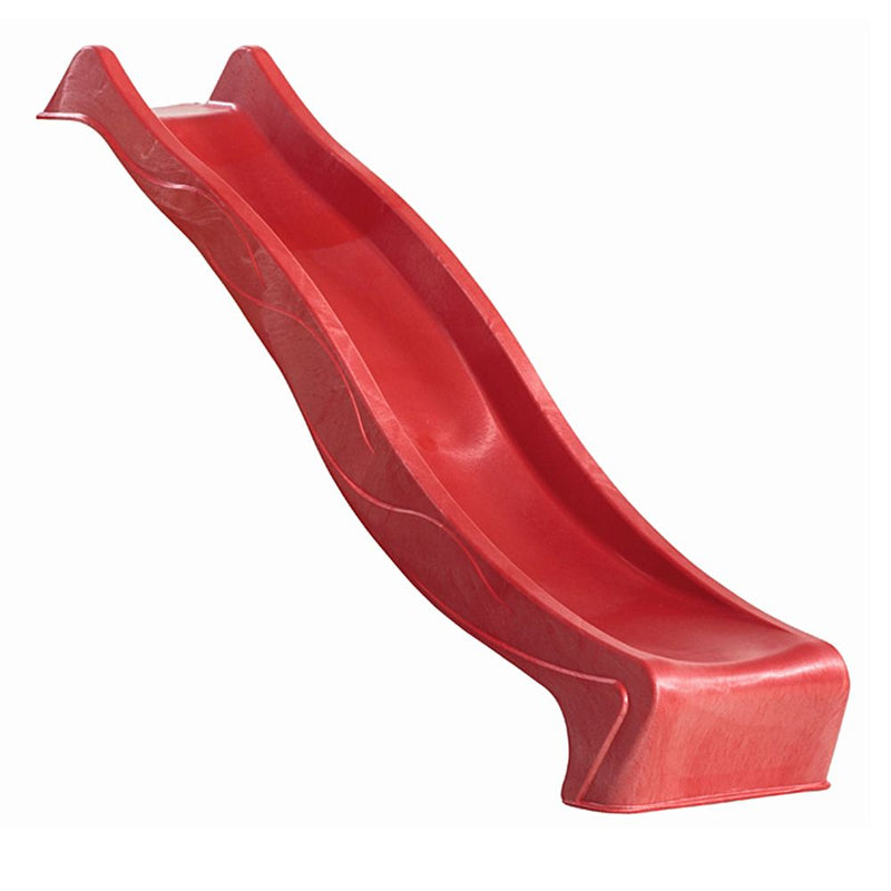 Tour de jeu Akubi avec toit en pente SET naturel avec extension de bateau au-dessus, plate-forme d'extension, toboggan rouge