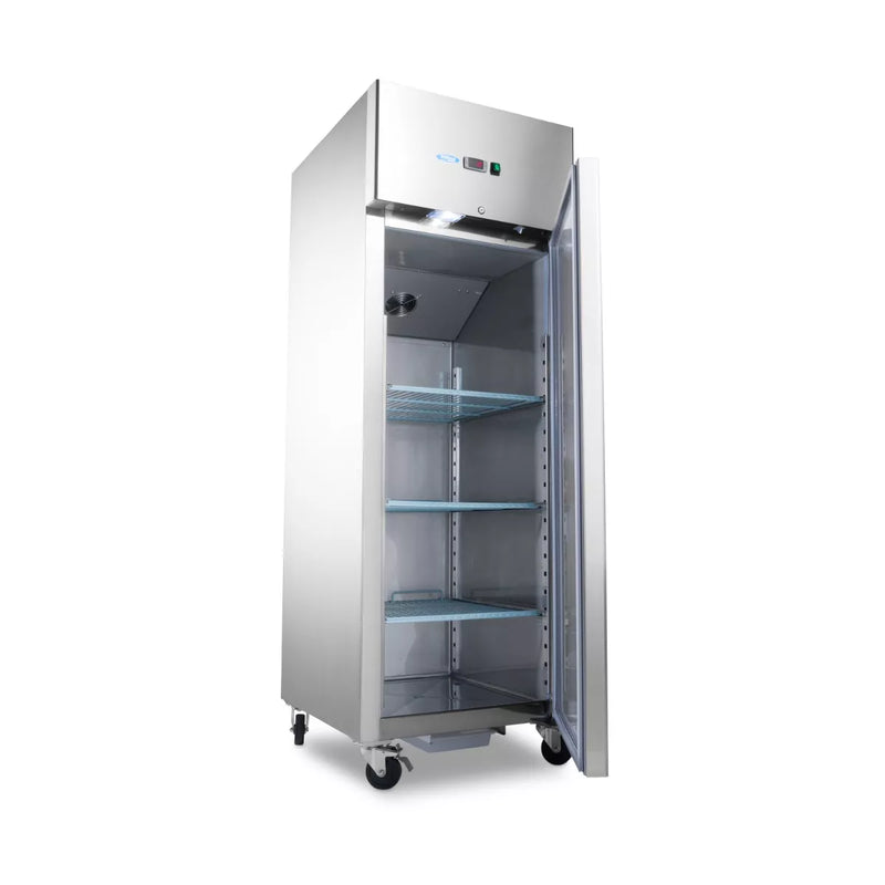 MAXIMA Gastro Kühlschrank - 600 l - 3 Einstellbare Regale (2/1 GN) - auf Rädern - inkl. Regale