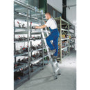 EUROLINE Ladders No. 30183 Aluminum shelf ladder, mobile