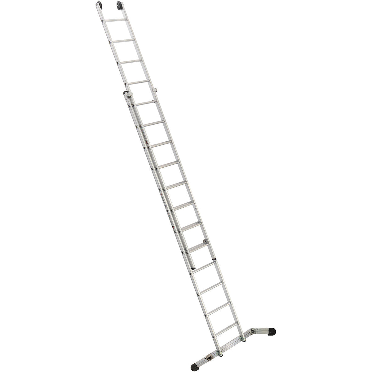 EUROLINE Ladders No. 30266 Aluminium extension ladder, 2-section with Vario crossbar